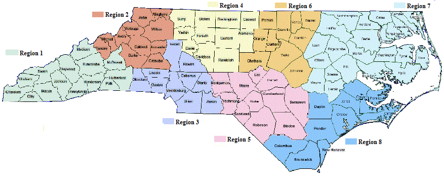 NCGIA Regions Map